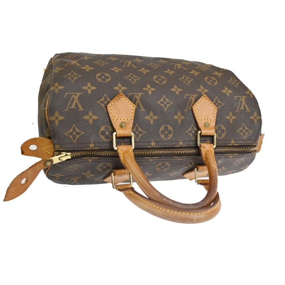Authentic LOUIS VUITTON Speedy 30 Travel Hand Bag Monogram Leather Brown - Picture 5 of 16